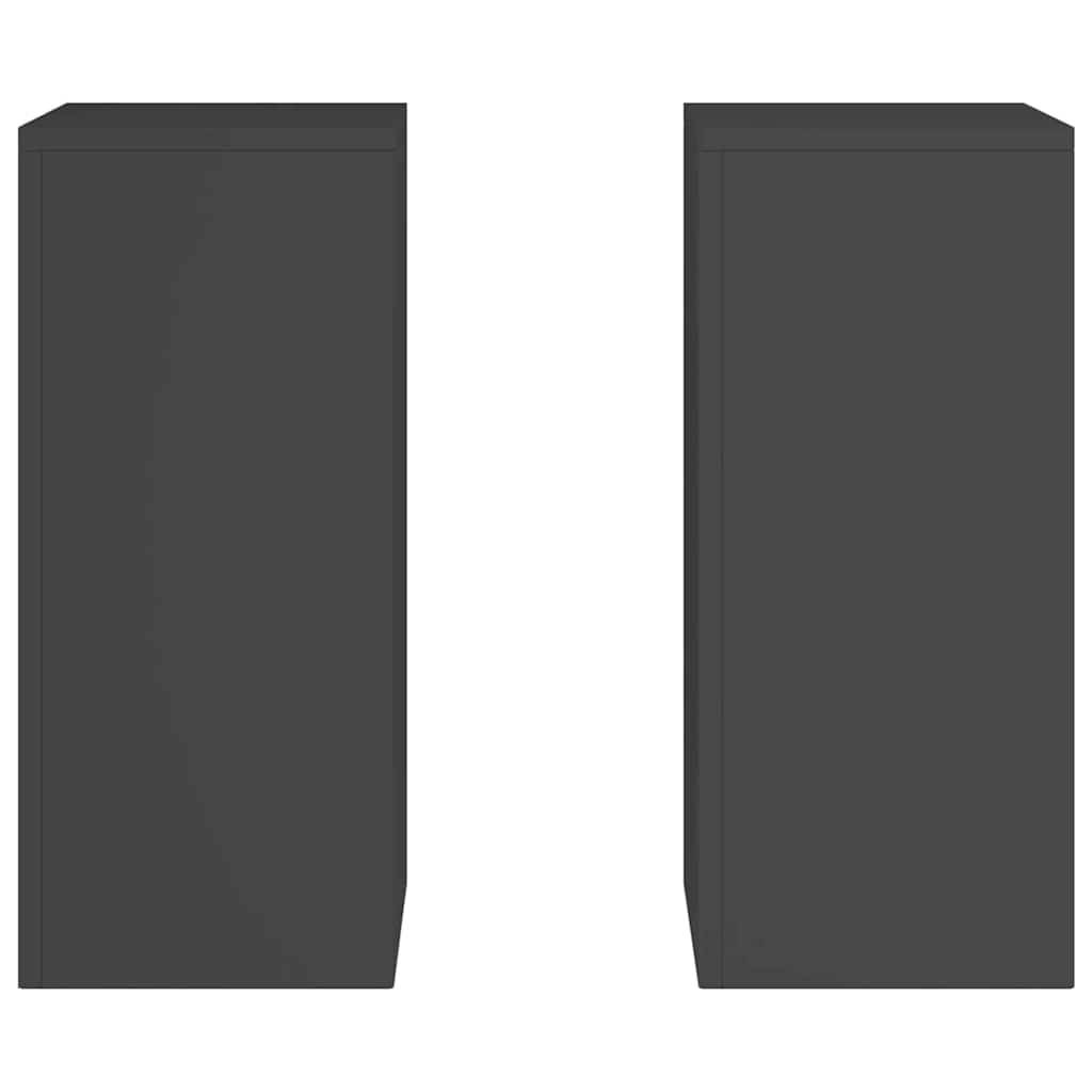 Lot de 2 Supports hauts pour plantes en Acier Design moderne résistant UV pour Balcon Noir 24x24x55 cm – ComfortXL Outdoor Living - Image 6