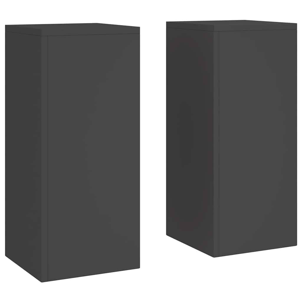 Lot de 2 Supports hauts pour plantes en Acier Design moderne résistant UV pour Balcon Noir 24x24x55 cm – ComfortXL Outdoor Living - Image 2