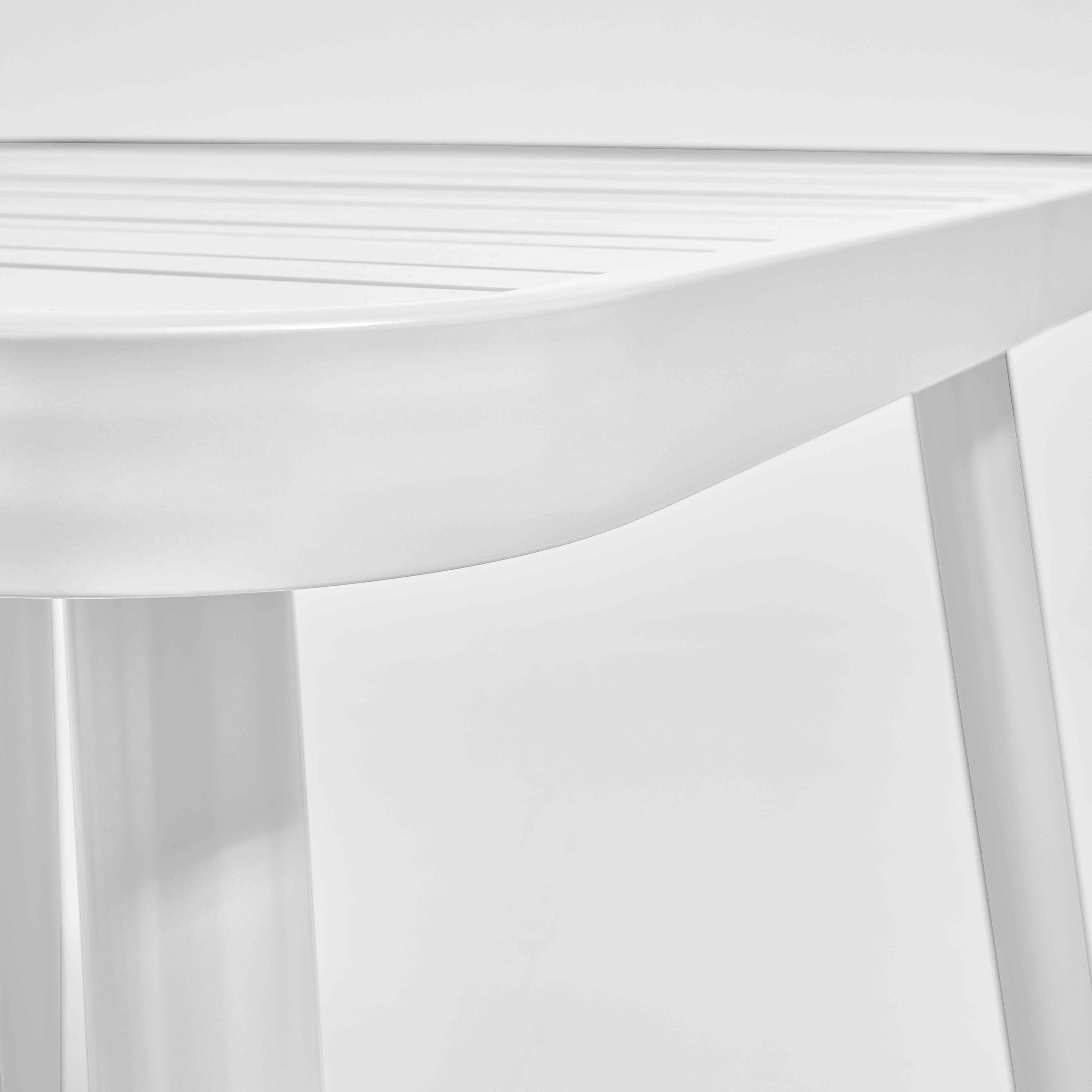 Oviala - Table de jardin carrée en aluminium blanc Bristol - Oviala - Image 4