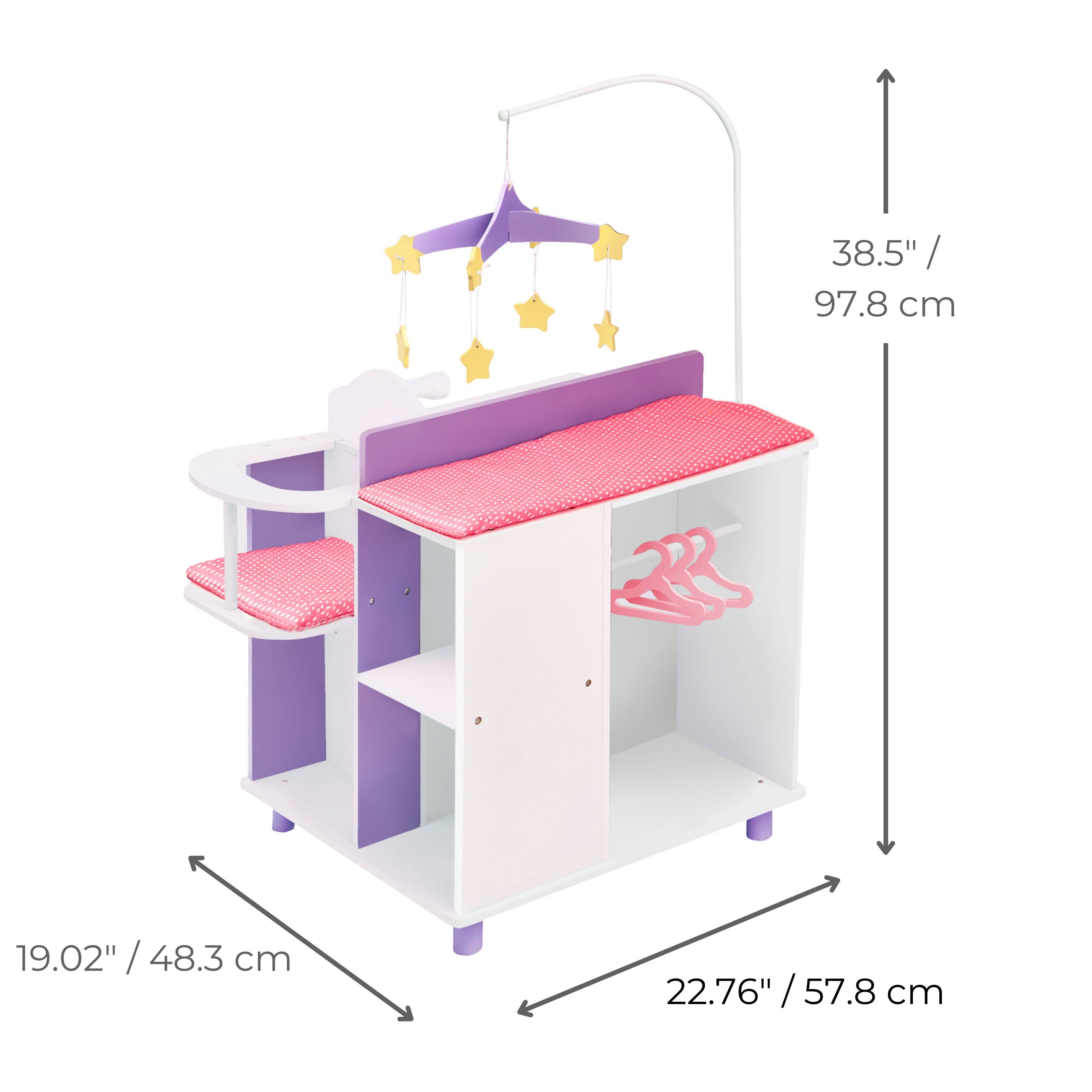 Table à langer avec rangement 97.8 cm - Station de change, Blanc Teamson Kids - Image 3