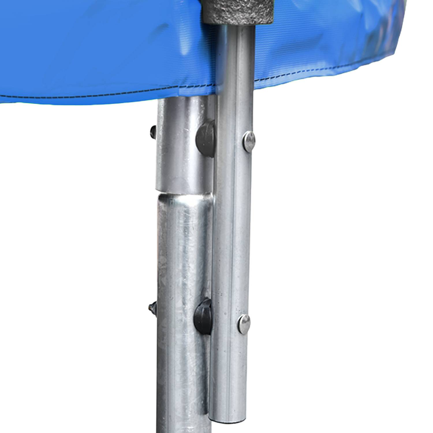 Pack Premium Trampoline 245cm réversible bleu / vert CANBERRA + filet, échelle, bâche et kit d'ancrage - HAPPY GARDEN - Image 9