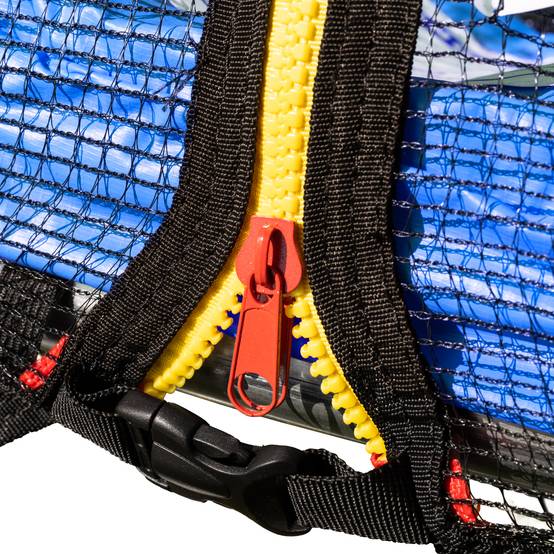 Pack Premium Trampoline 245cm réversible bleu / vert CANBERRA + filet, échelle, bâche et kit d'ancrage - HAPPY GARDEN - Image 5