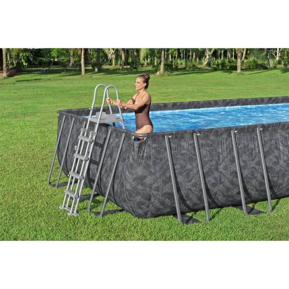 Bestway - Piscine hors-sol rectangulaire 732 x 366 x 132 cm, Tritech bleu, filtration à sable 5,7 m3/h - Bestway - Image 5