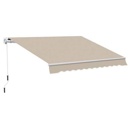 Store vertical extérieur aluminium balcon réduction chaleur 400x250cm beige - ComfortXL Outdoor Living - Image 1