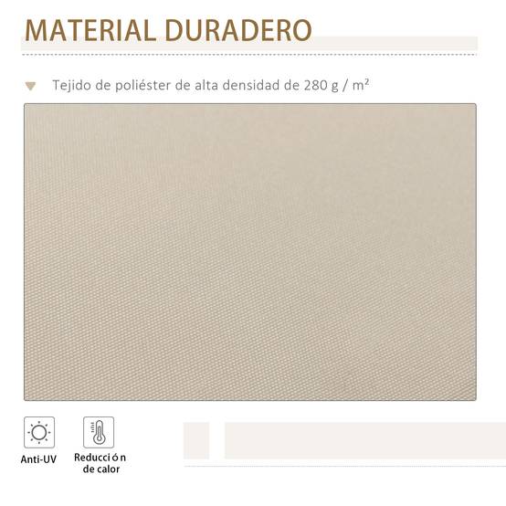 Store vertical extérieur aluminium balcon réduction chaleur 400x250cm beige - ComfortXL Outdoor Living - Image 6