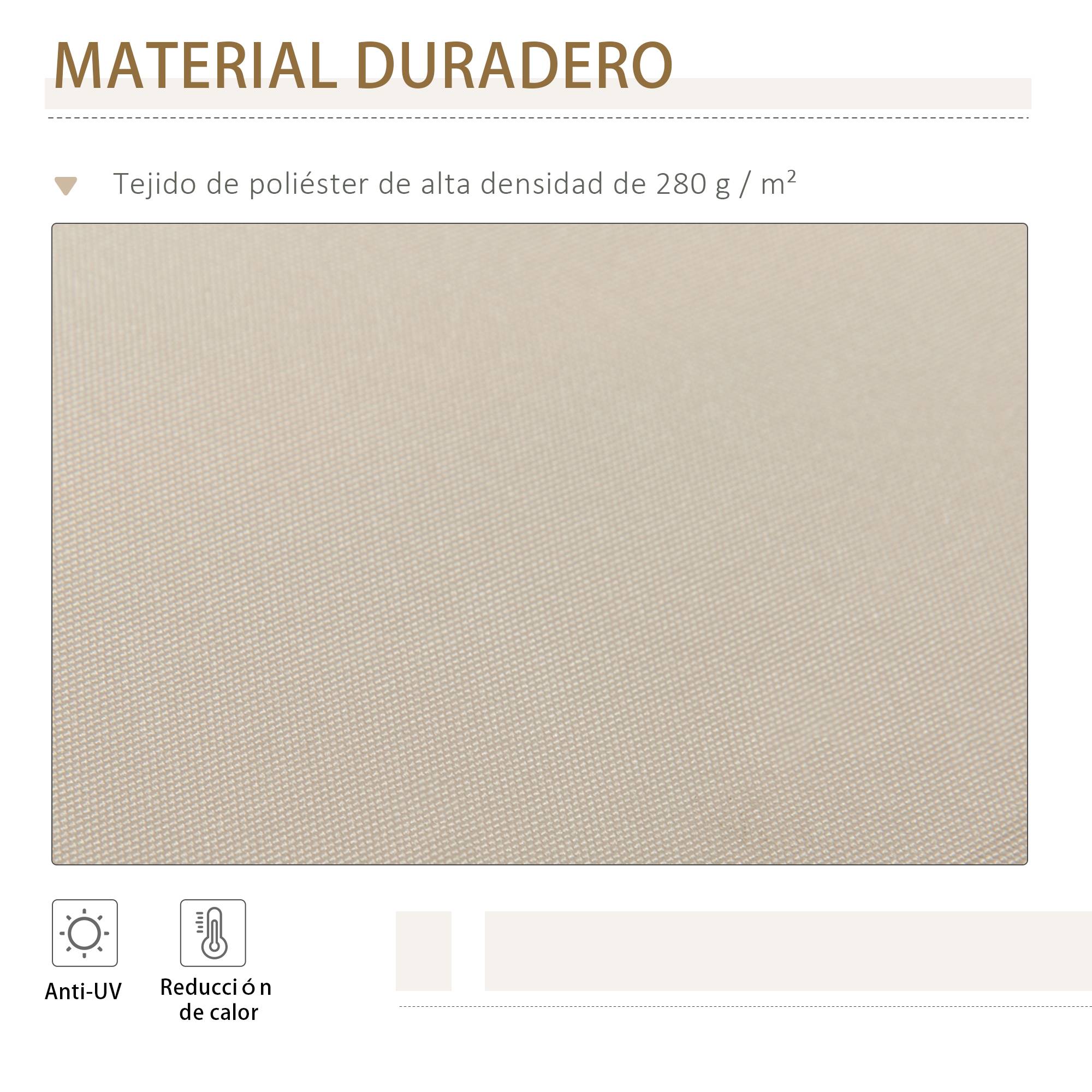 Store vertical extérieur aluminium balcon réduction chaleur 400x250cm beige - ComfortXL Outdoor Living - Image 6