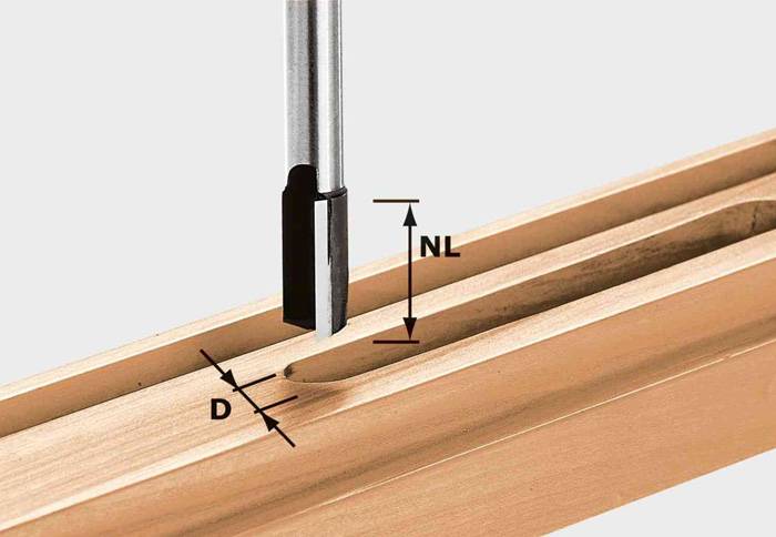 Fraise à rainurer HW S12 D16/45 - FESTOOL - 491090