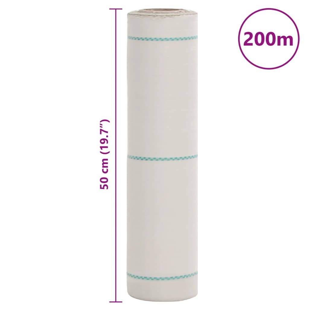 Toile de paillage Polypropylène Jardin Potager Anti-repousse mauvaises herbes 0,5x200m Blanc - ComfortXL Outdoor Living - Image 8