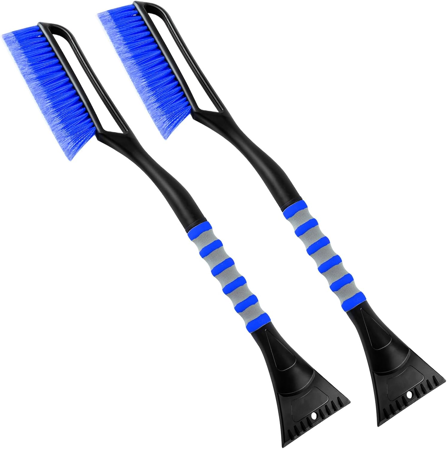 Brosse à neige pour pare-brise de voiture, grattoir à glace, grattoir à neige amovible pour voitures, camions, SUV (bleu), lot de 2, 27 pouces-Lytech - Image 1