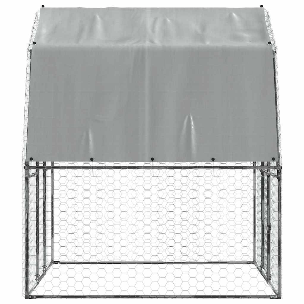 Vidaxl - Cage à poules avec toit et porte argenté acier galvanisé vidaXL 3294910 - Image 6