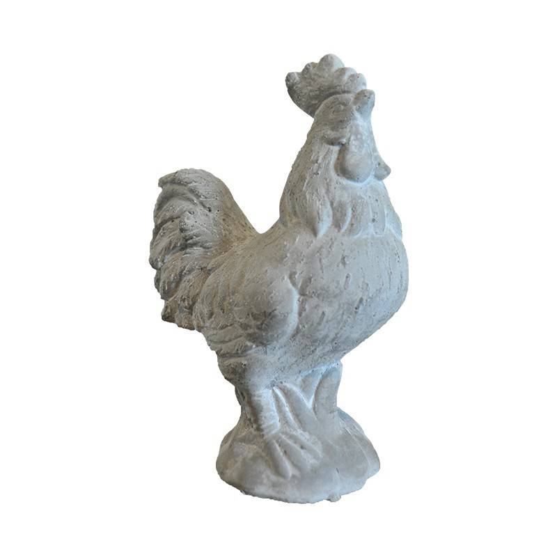 La Grande Prairie - Petit coq ciment 10x05x13cm - Image 2