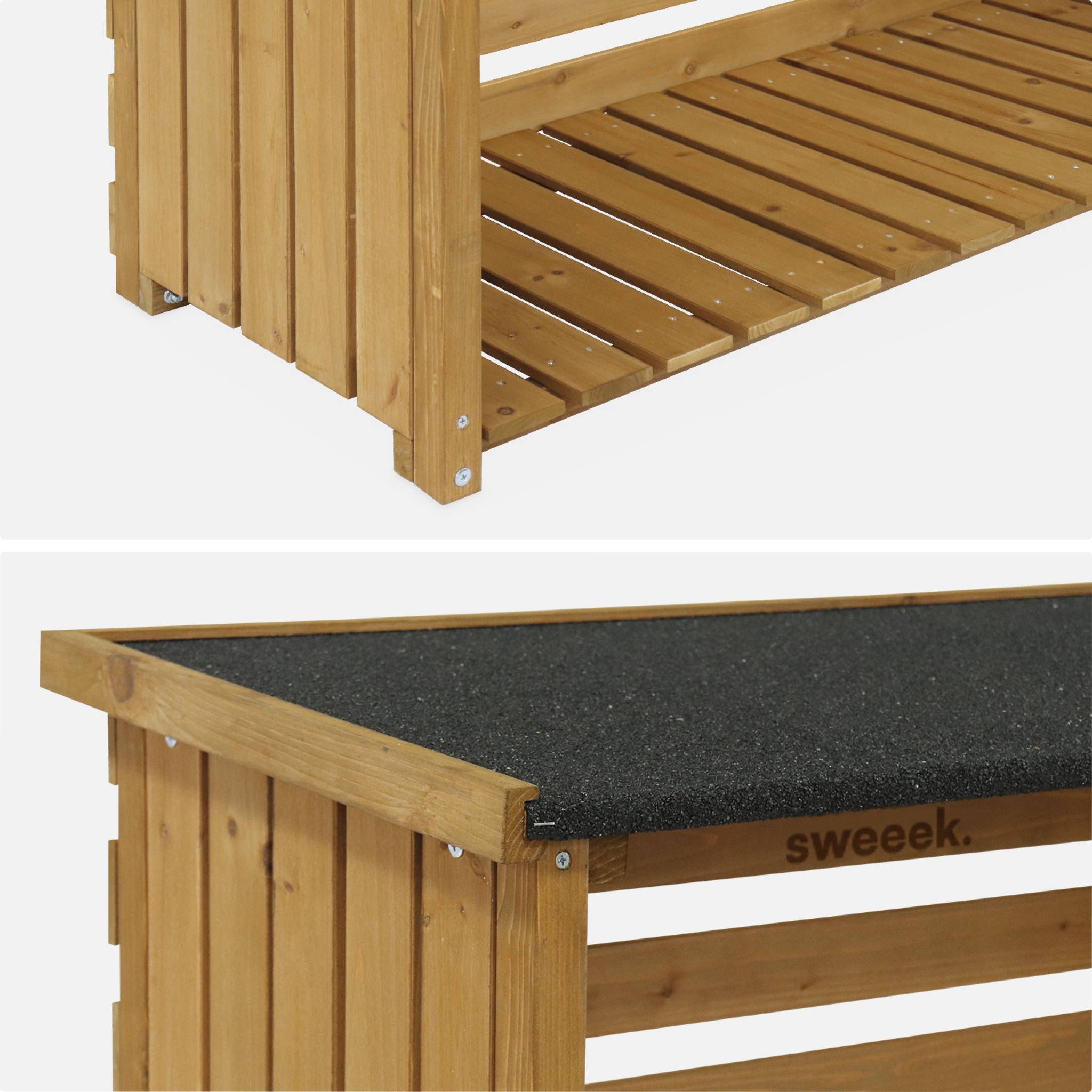sweeek - Abri buches. en bois. 120x45x120cm. avec toiture et plancher | sweeek - Image 5