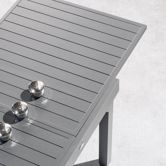 Hesperide - Table de jardin extensible "Piazza" graphite 8 places en aluminium traité époxy - Hespéride - Image 8