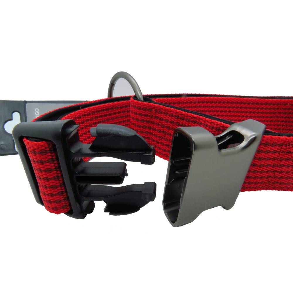 Collier Jannu rouge réglable de 55 à 75 cm 38 mm taille XXL pour chien - Image 4
