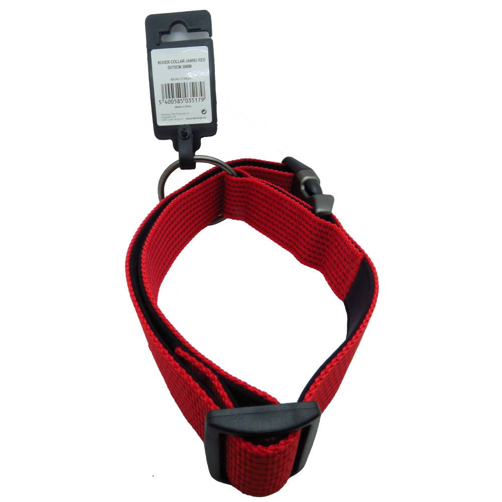 Collier Jannu rouge réglable de 55 à 75 cm 38 mm taille XXL pour chien - Image 3