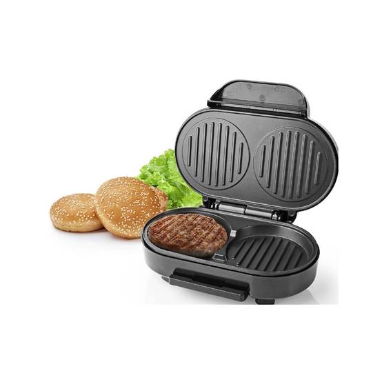 Appareil à Hamburger électrique 1000W 10.5Cm Revêtement anti adhésif NEDIS - Image 1