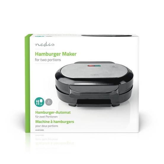 Appareil à Hamburger électrique 1000W 10.5Cm Revêtement anti adhésif NEDIS - Image 6
