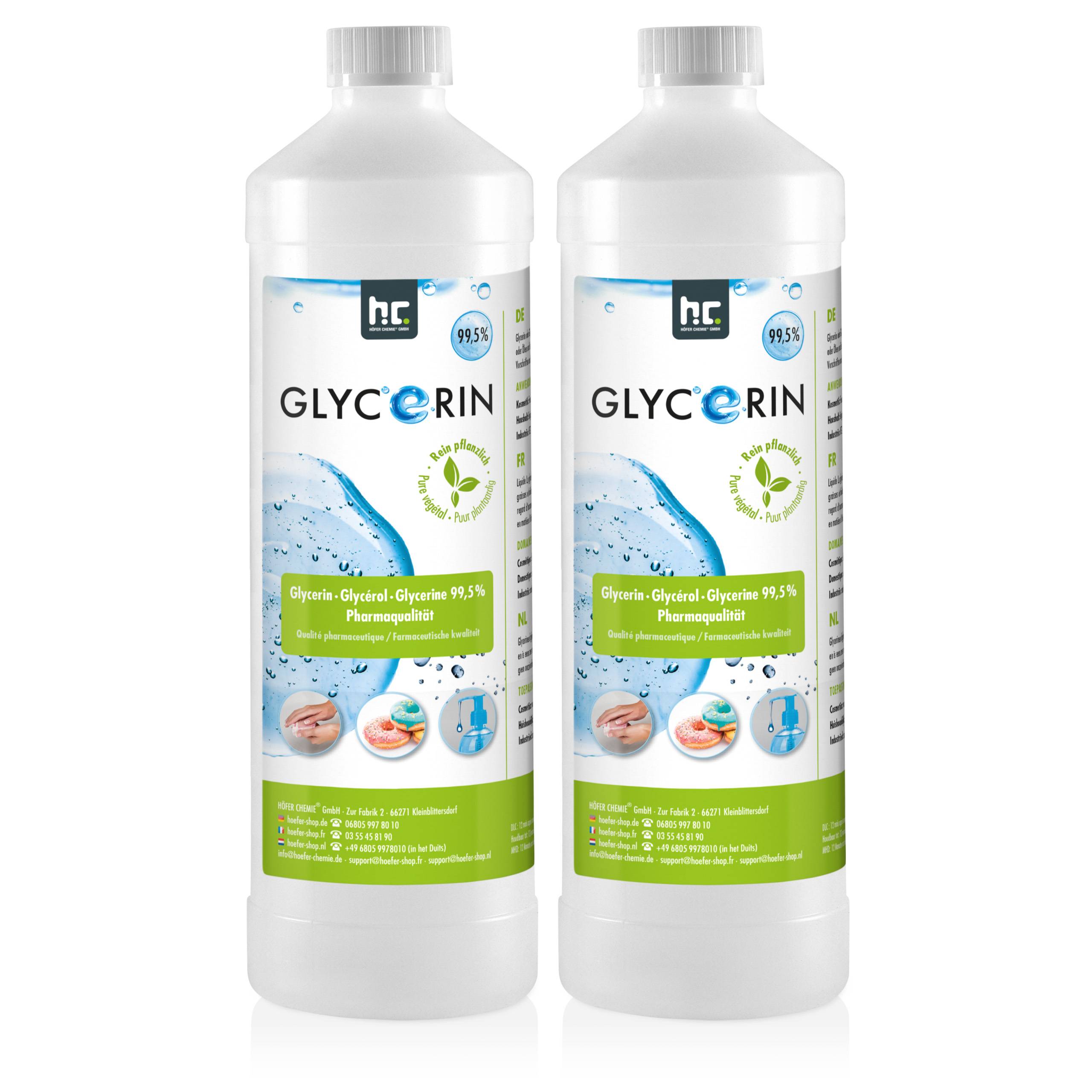 1 L de glycrine  99,5 % de qualit pharmaceutique. x 2 - Gamm vert