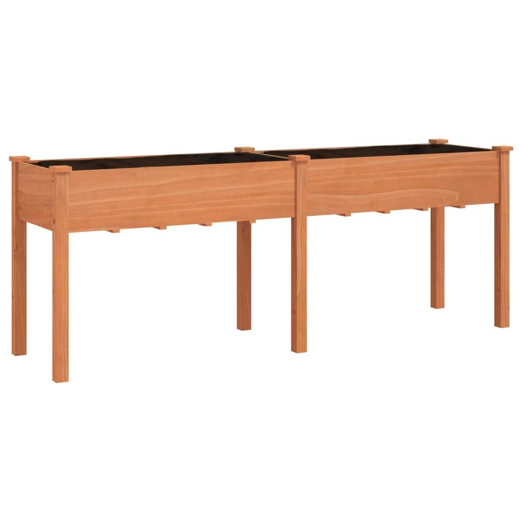 Vidaxl - Jardinière avec doublure marron 203x53x76 cm bois massif sapin vidaXL 364240 - Image 2