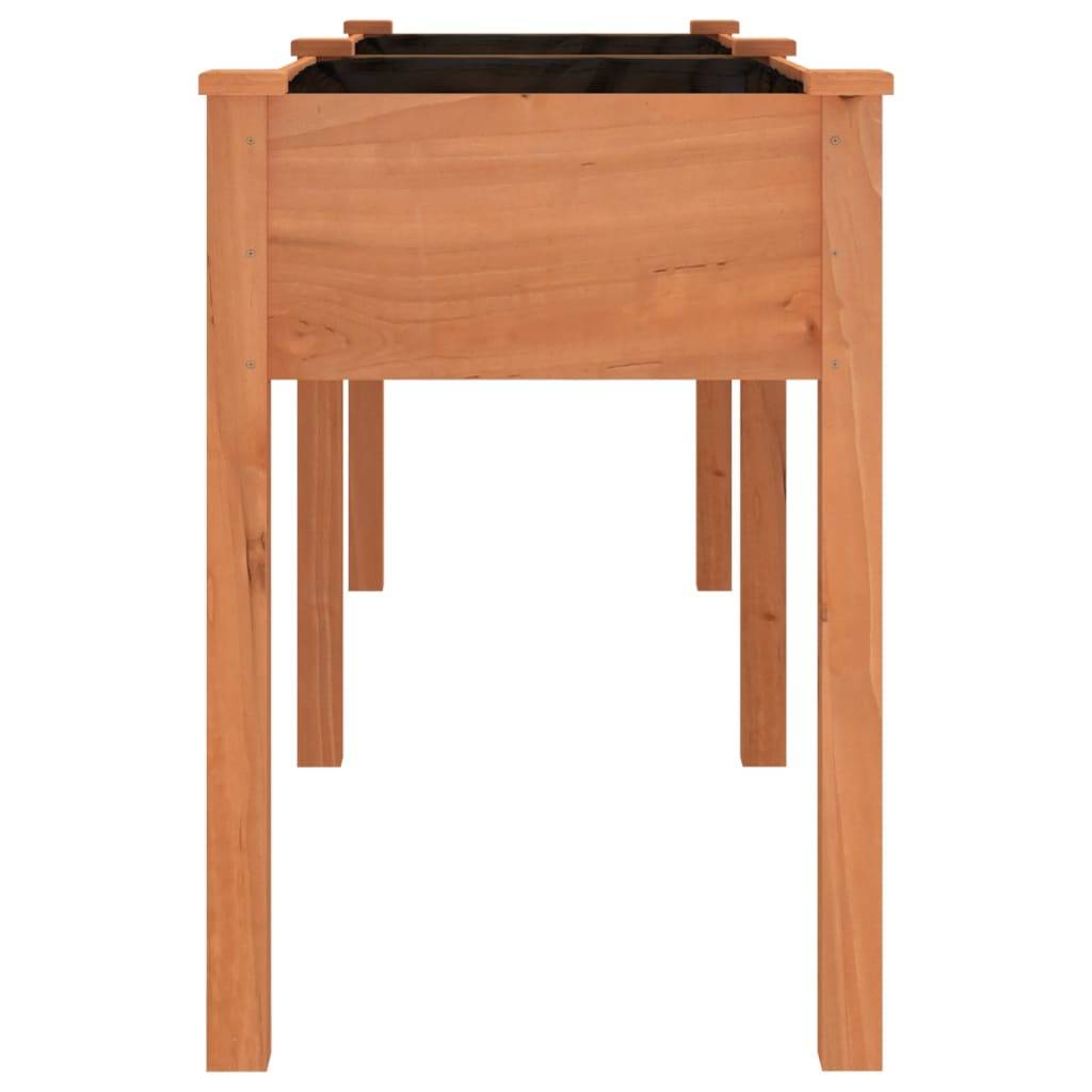 Vidaxl - Jardinière avec doublure marron 203x53x76 cm bois massif sapin vidaXL 364240 - Image 6