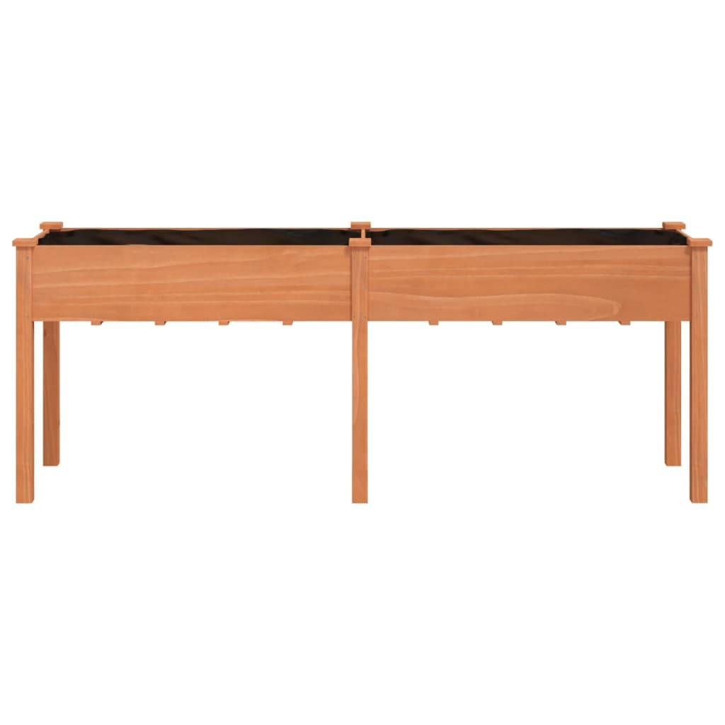 Vidaxl - Jardinière avec doublure marron 203x53x76 cm bois massif sapin vidaXL 364240 - Image 8