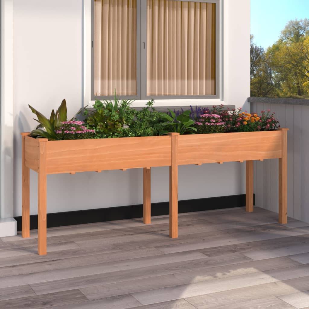 Vidaxl - Jardinière avec doublure marron 203x53x76 cm bois massif sapin vidaXL 364240 - Image 1