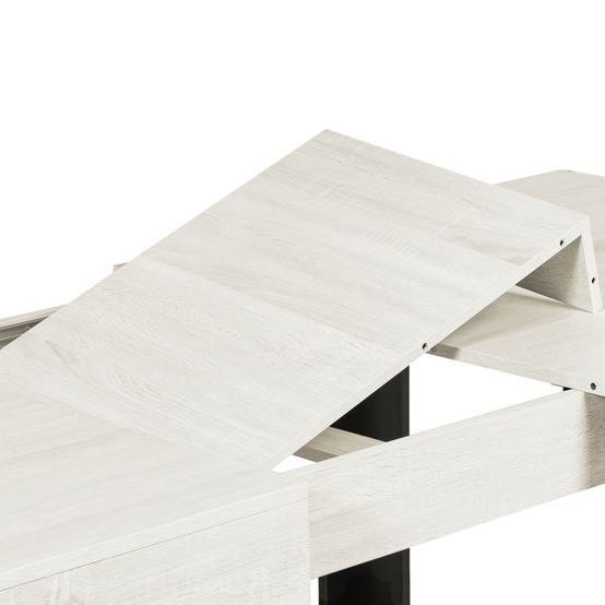 Table à manger extensible rectangle PHOENIX 4-8 personnes bois gris 160-200 cm - Image 7