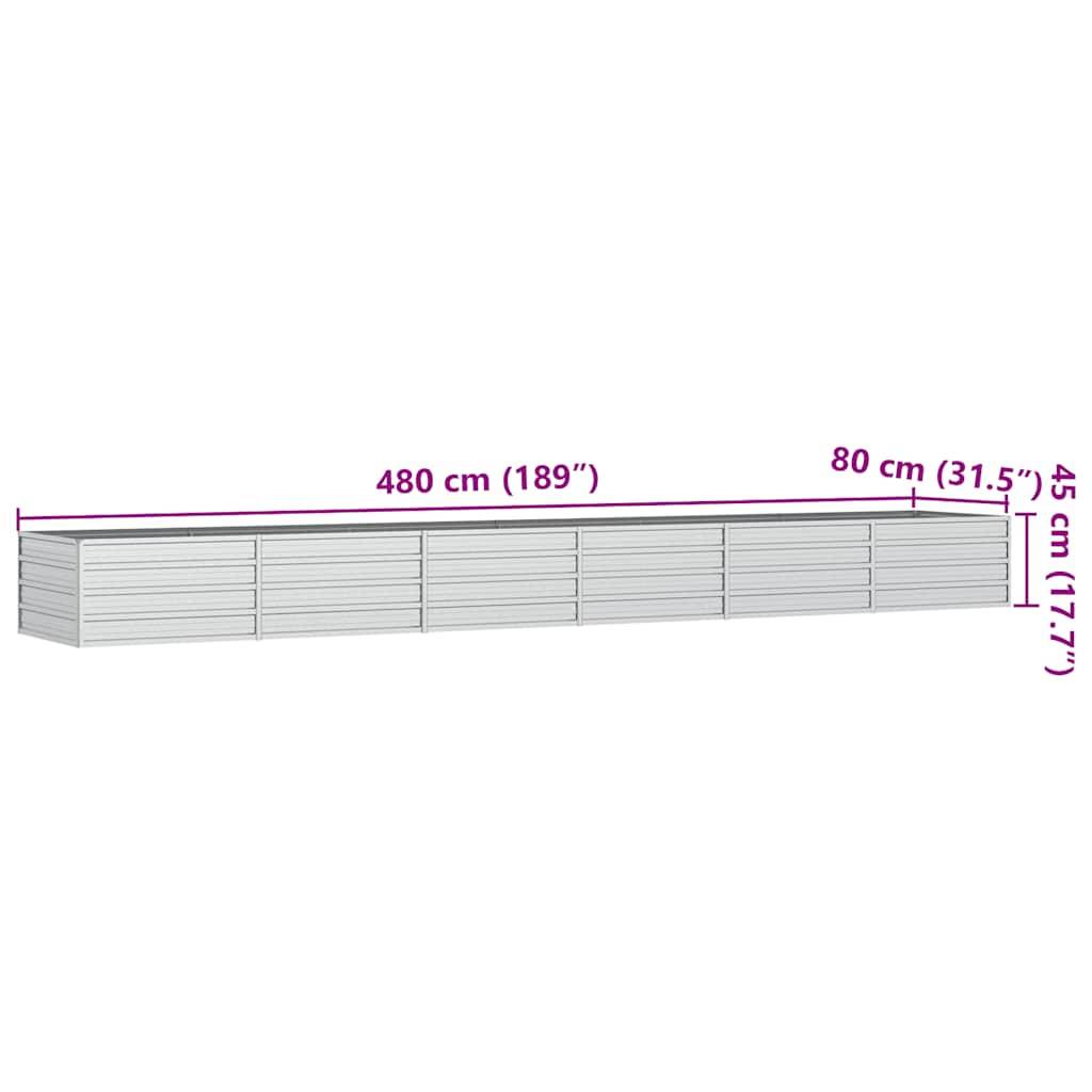 Prolenta Premium - Jardinière acier argent 480 x 80 x 45 cm - Prolenta premium p362.4 - Image 7