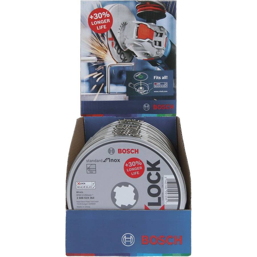 Bosch - Boîte de 10 disques à tronçonner X-LOCK Standard pour Inox 125 x 1,6 mm T41 - BOSCH - 2608619364 - Image 2