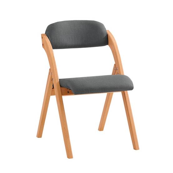 SoBuy Chaise Pliante Rembourrée Ergonomique - Bureau et Cuisine Compacte pour Petits Espaces, Gris Foncé, Modèle FST92-SG - Image 1