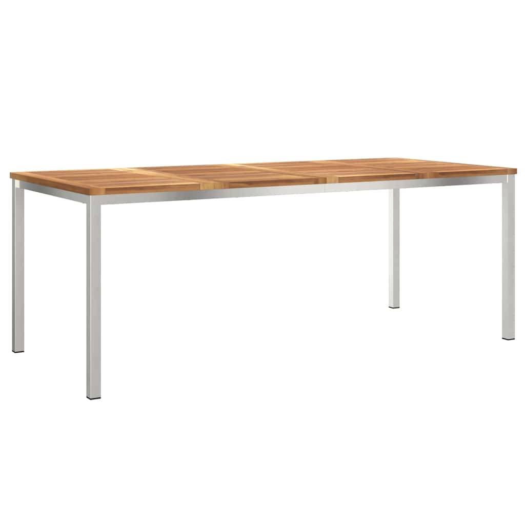Ensemble de repas extérieur 7 pcs Bois de Teck Massif Marron 200 x 90 x 75 cm - PANGIVO - Image 5