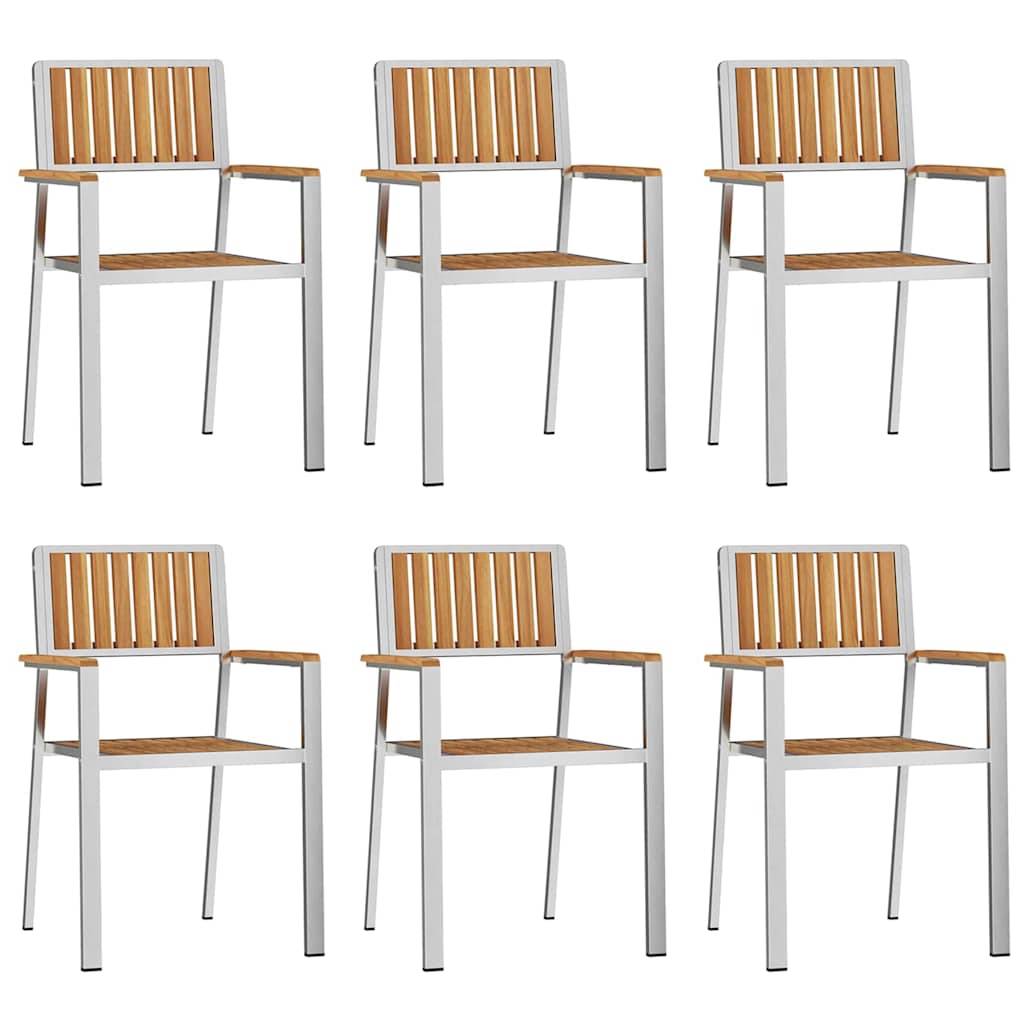 Ensemble de repas extérieur 7 pcs Bois de Teck Massif Marron 200 x 90 x 75 cm - PANGIVO - Image 6