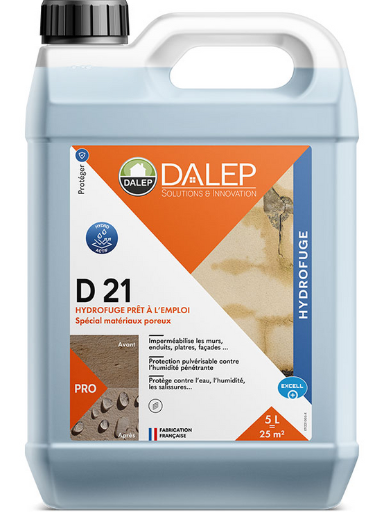 Hydrofuge DALEP D21 Prêt à l'emploi Bidon de 5 Litres - 221005 - Image 2