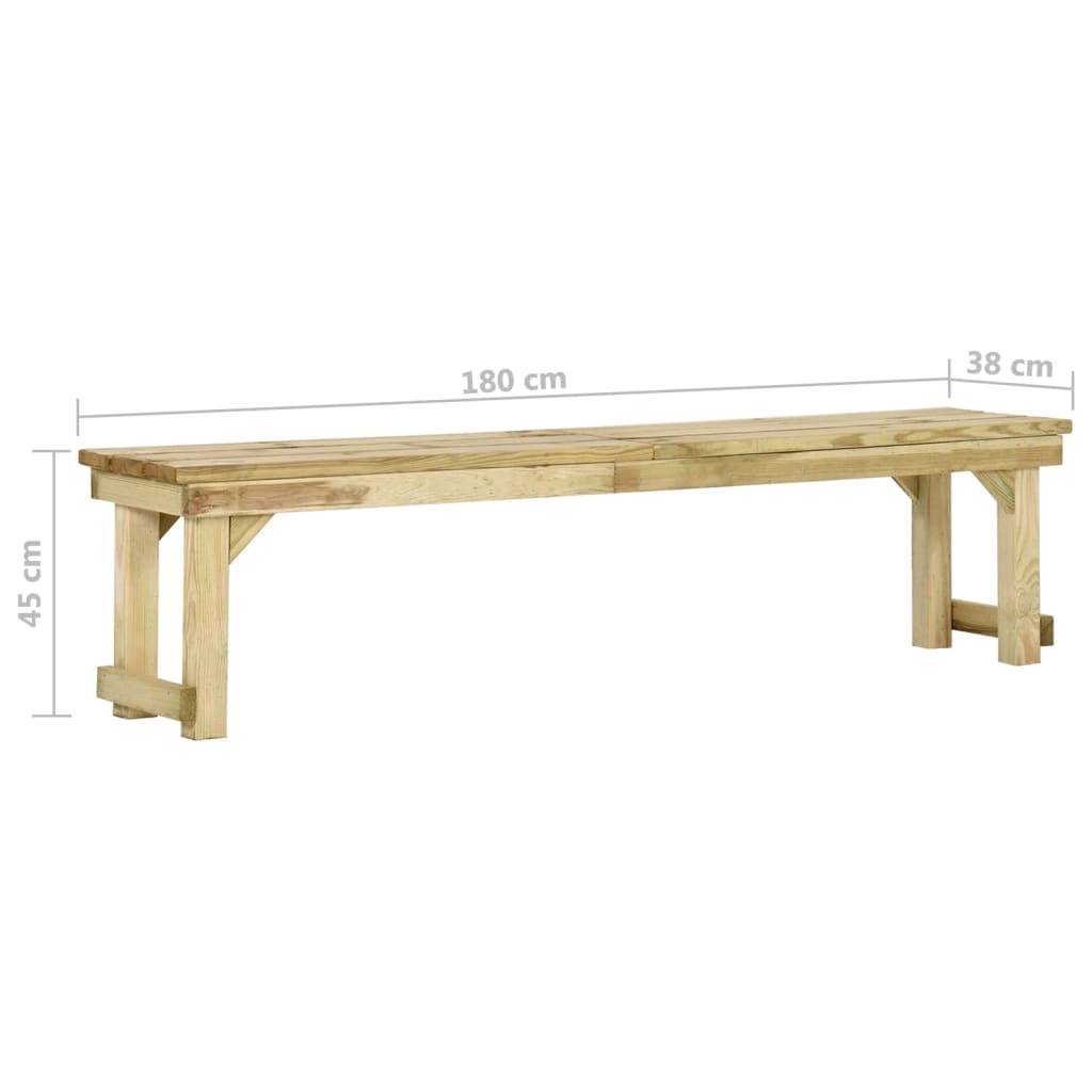 Maison Chic - Banc de jardin - Banc d'extérieur - Banquette 180 cm bois de pin imprégné - Image 6