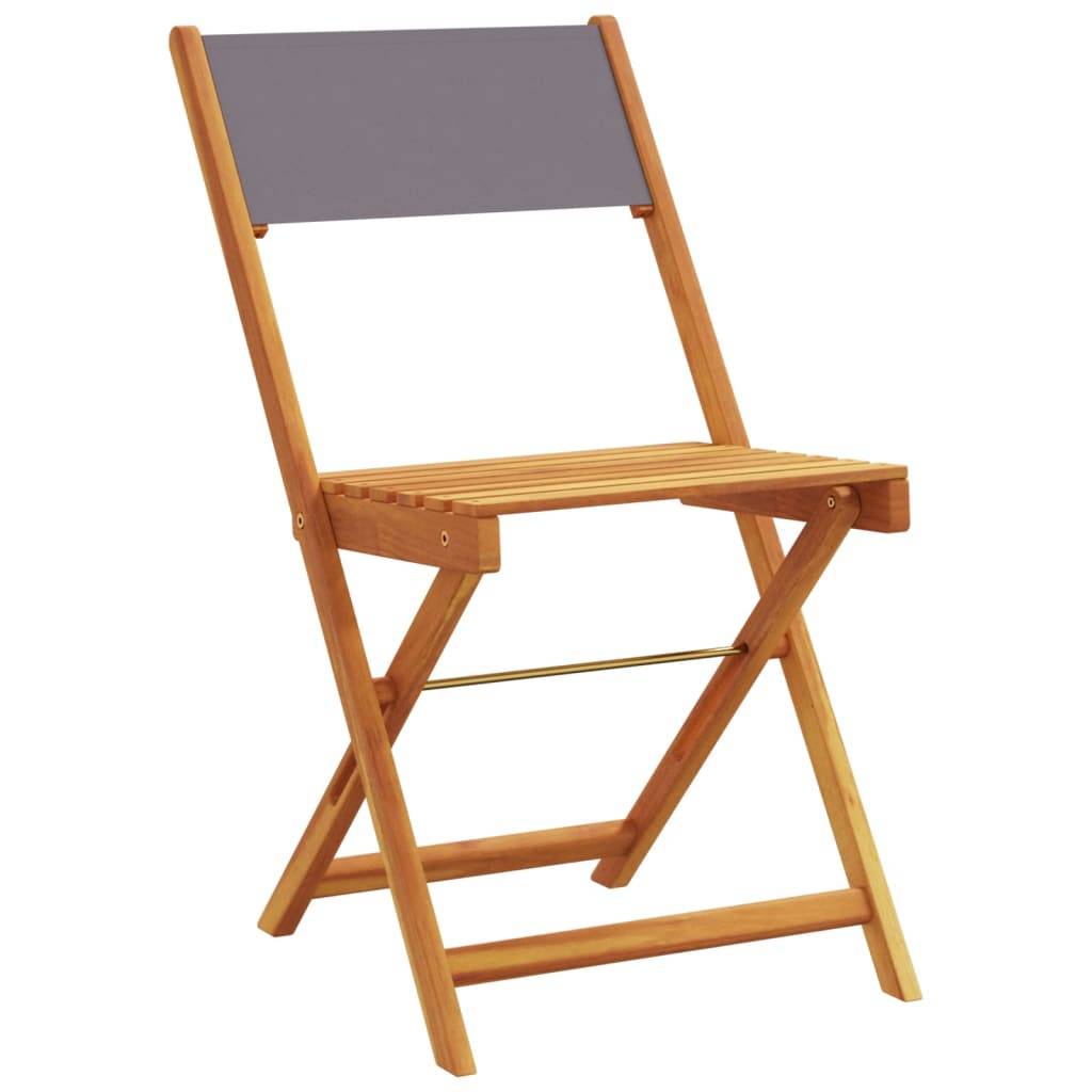 Maison Chic - Ensemble 3 pcs de bistro - Salon De Jardin - Mobilier extérieur anthracite tissu et bois massif MI479 - Image 3