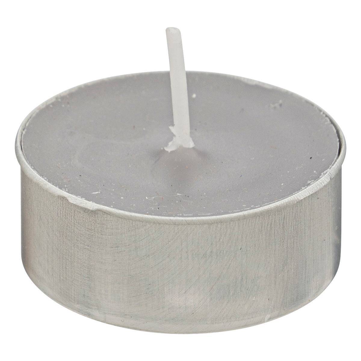 Atmosphera - 18 Bougies chauffe-plats "Hugo" H1,5cm gris clair - Atmosphera Créateur d'intérieur - Image 1
