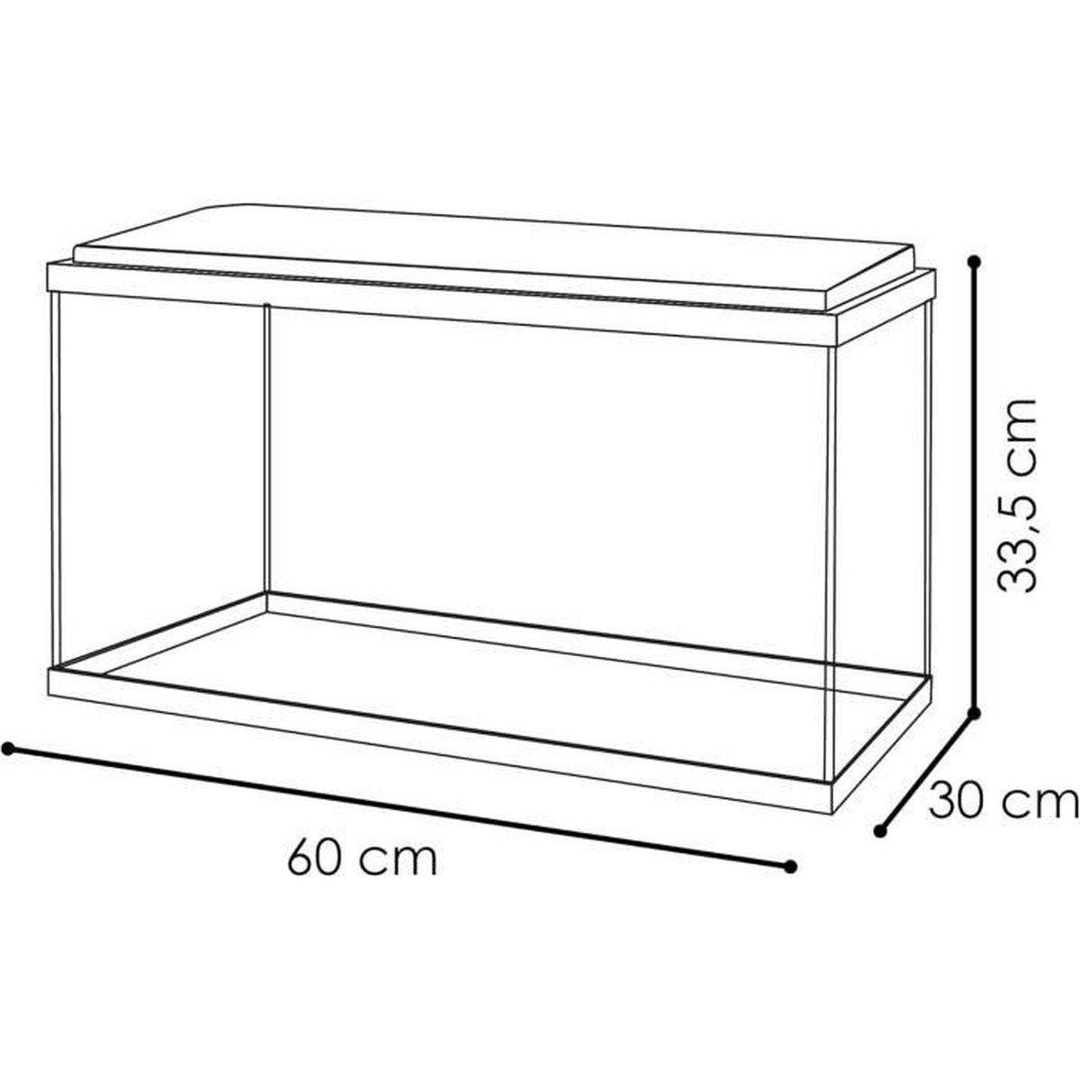 Ciano - Aquarium rectangle 60 L noir avec filtre interne CF80, chauffage 50 W et LED CLA60 - CIANO - Image 2