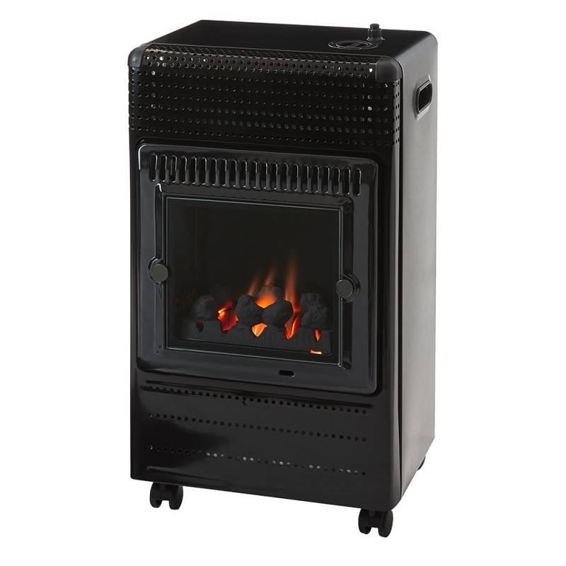 Favex - Chauffage d'appoint à gaz - FAVEX - Ektor Fire - Intérieur - Infrableu, effet feu de cheminée - jusqu'à 35 m², Noir - Image 1