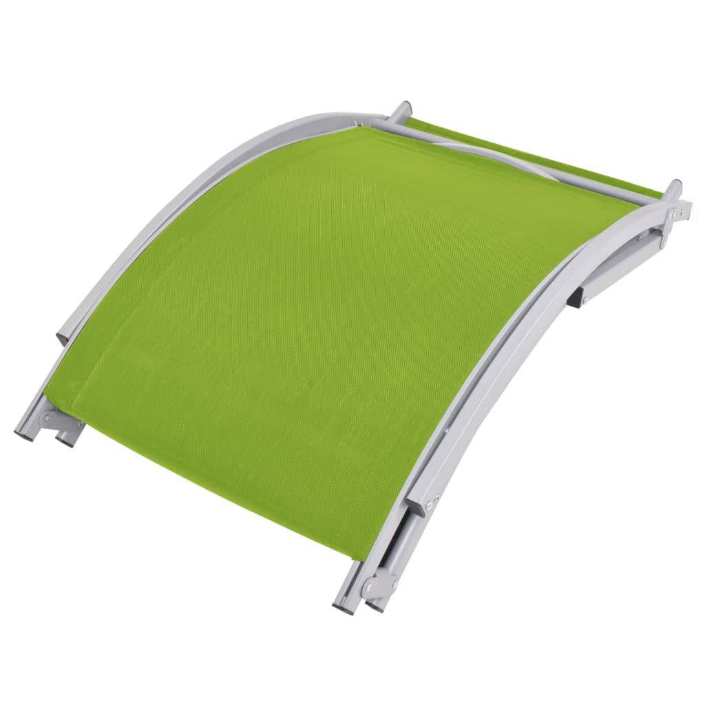 Helloshop26 - Lot de deux chaises longues pliables textilène vert - Image 5