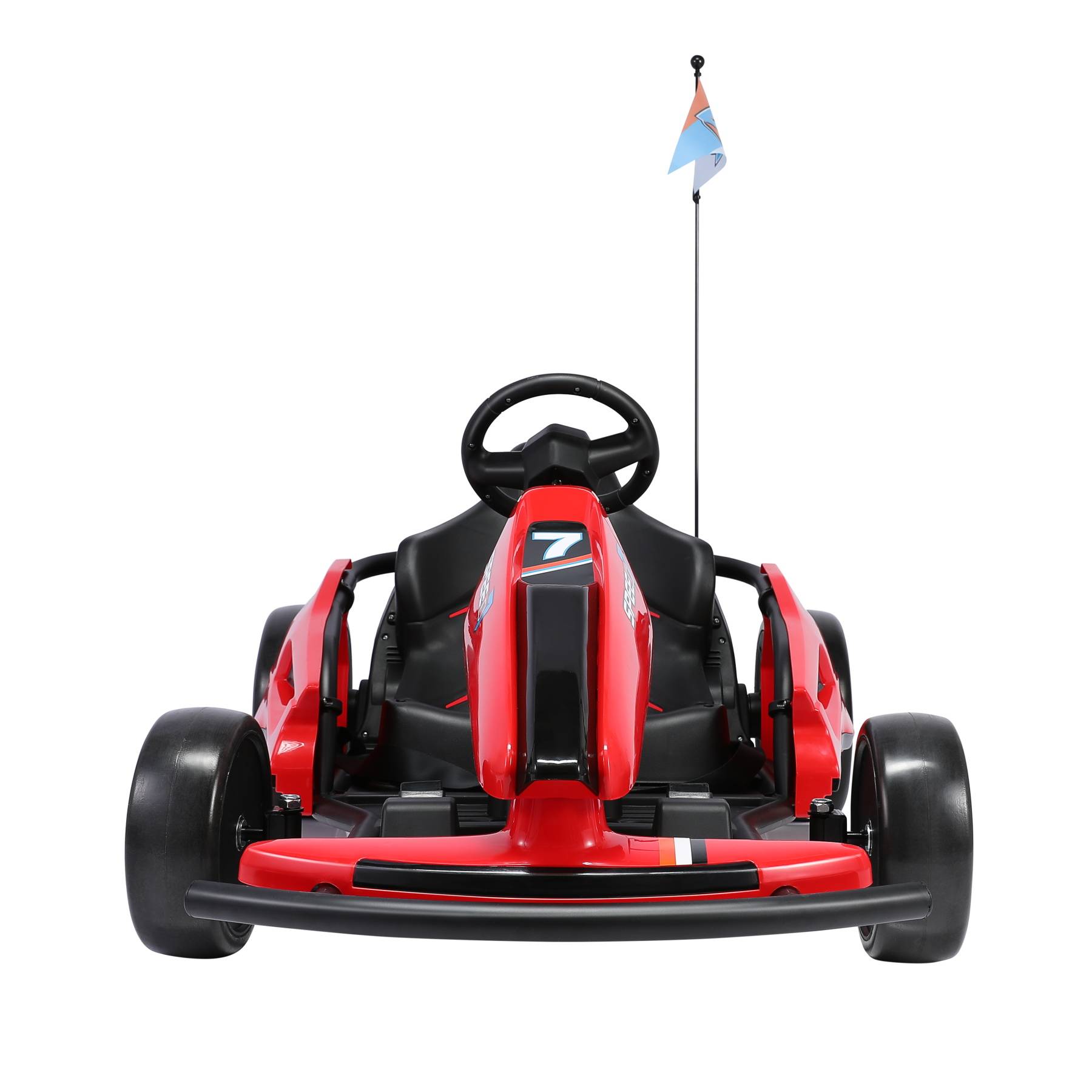 0 - Kart électrique pour enfants, 12 V, vitesse 3-5 km/h - Offre une expérience de conduite sportive et sûre pour les enfants (rouge) - Image 4