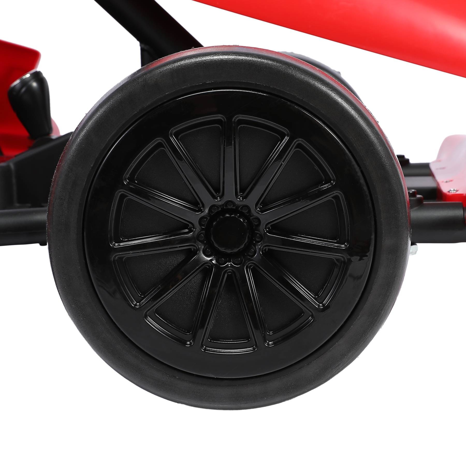 0 - Kart électrique pour enfants, 12 V, vitesse 3-5 km/h - Offre une expérience de conduite sportive et sûre pour les enfants (rouge) - Image 3