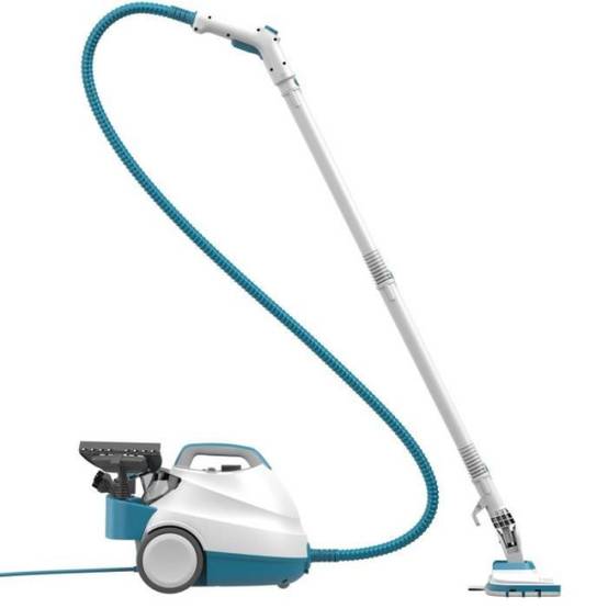 Balai - Nettoyeur Vapeur traineau multifonction - BLACK & DECKER BHSMP2008-QS - 2000 W - 8 accessoires - 4 bars - Blanc / gris / bleu - Image 2