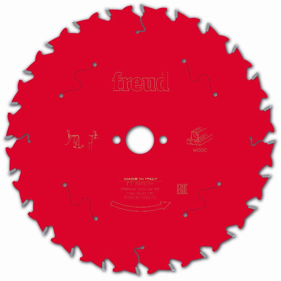Lame pour scie circulaire portative FREUD - Ø190 2,4/1,6 AL20 Z24 BA 15° - F03FS09714 -FR13W003H - Image 2