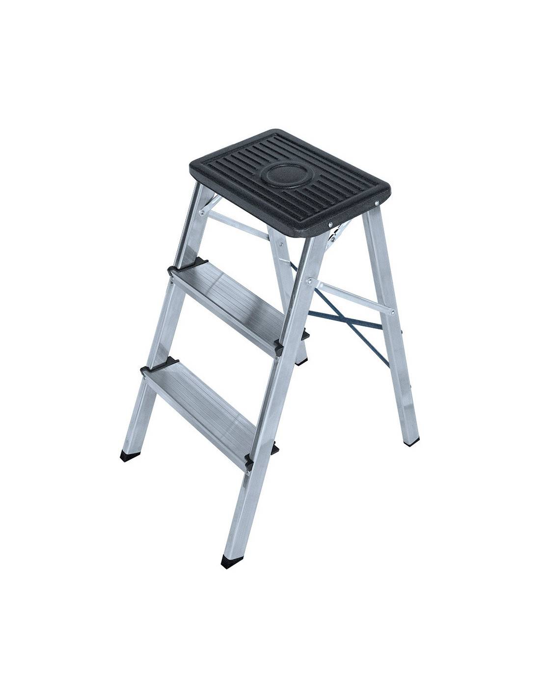 Tabouret Aluminium 3 Marches Edm Léger, Stable, Conforme En 14183 - Edm - Image 1