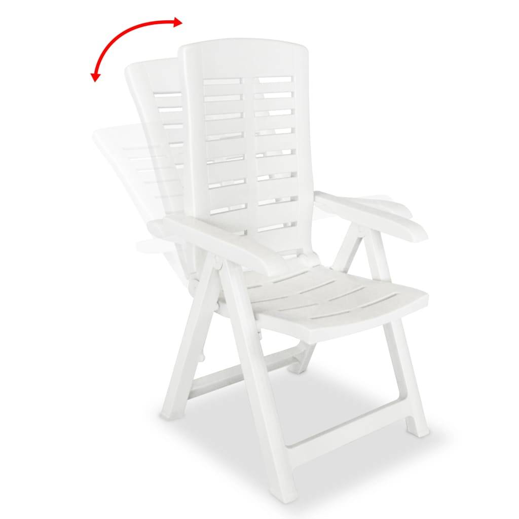 Prolenta Premium - Chaises de jardin plastique blanc 60 x 61 x 108 cm - Prolenta premium p3180.2 - Image 1