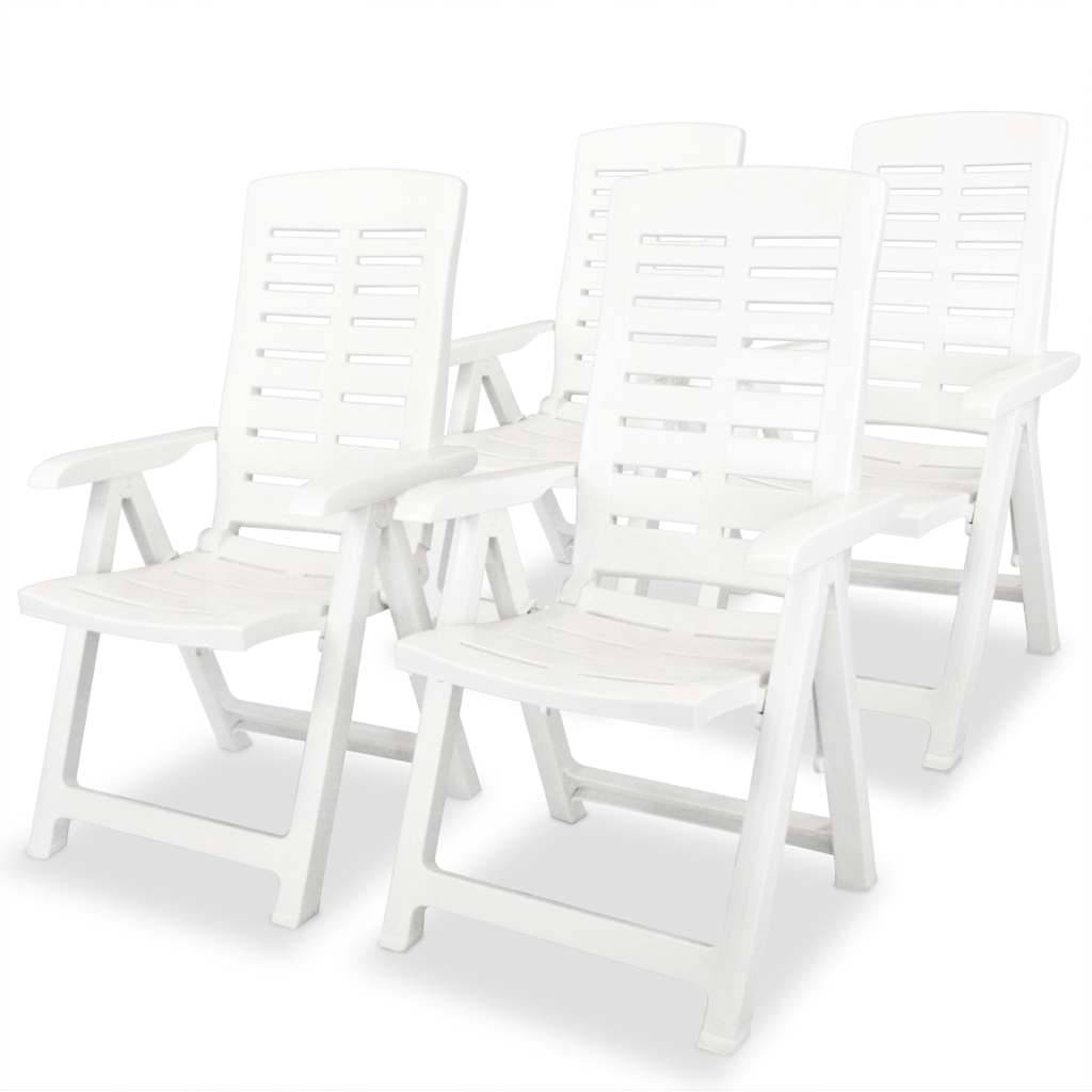 Prolenta Premium - Chaises de jardin plastique blanc 60 x 61 x 108 cm - Prolenta premium p3160.4 - Image 1
