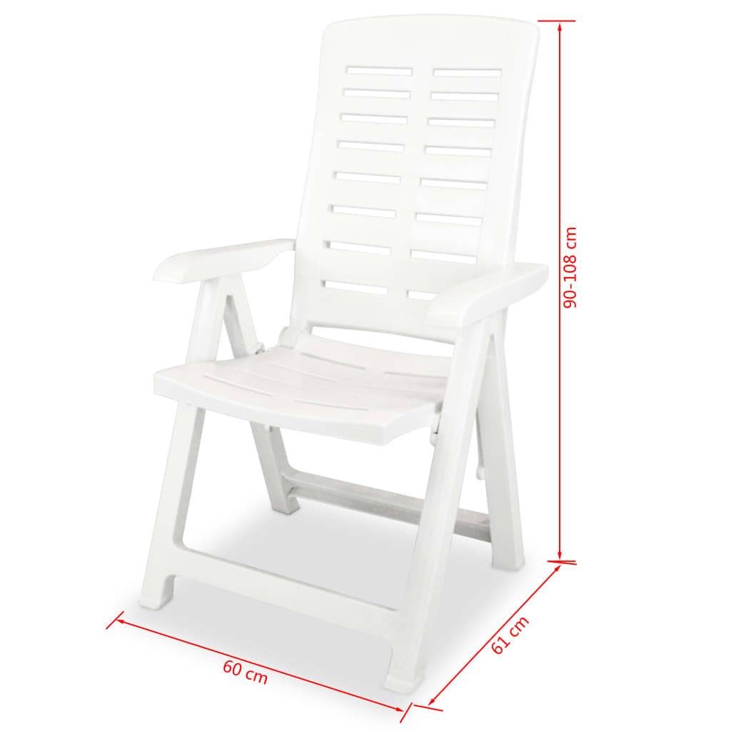 Prolenta Premium - Chaises de jardin plastique blanc 60 x 61 x 108 cm - Prolenta premium p3180.2 - Image 8