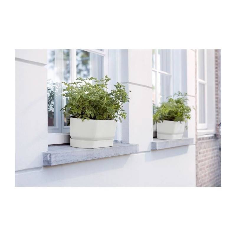 Elho - Planteur Ovale Greenville - Plastique - ø50 - Blanc - Image 5