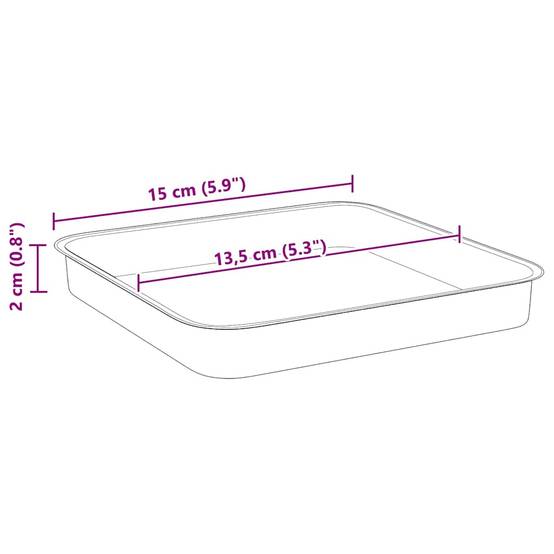 ComfortXL - Mini pots carrés plastique intérieur extérieur plantes drainage 16x16x14cm noir - ComfortXL Outdoor Living - Image 10