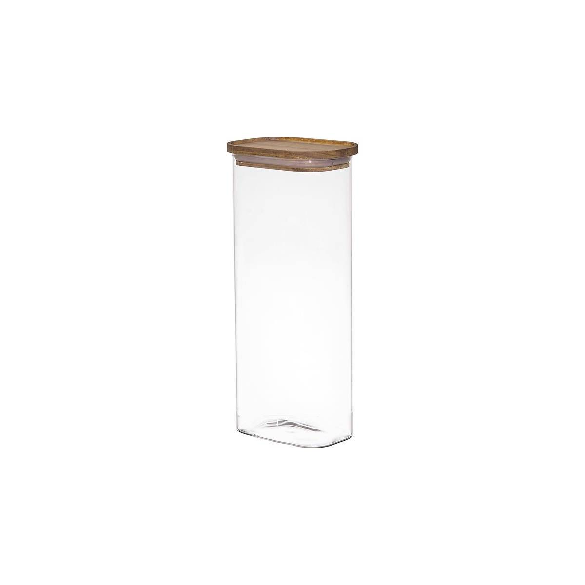 The Home Deco Factory - Bocal de Conservation "Heritage" 2L Transparent & Marron - Image 3